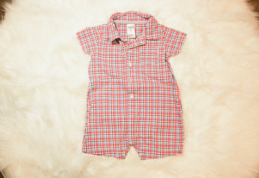 Carter's Shorts Button Up Shorts Romper 6M