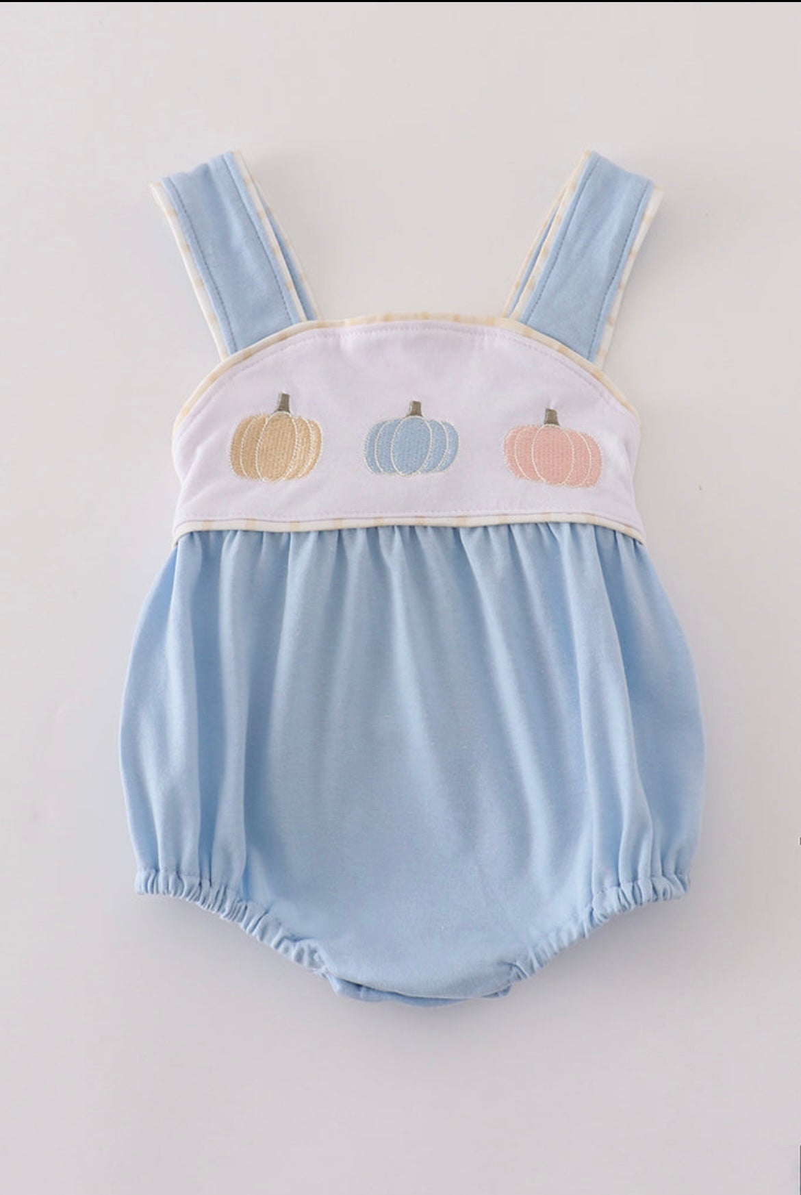 Blue Embroidery Pumpkin Bubble