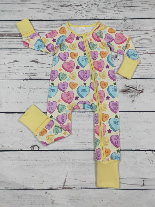 Baby Kids Heart Printed Valentine's Day Sleeper