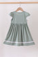 Sage Bunny Embroidery Dress