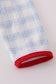 Blue Farm Embroidery plaid bubble