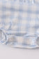 Blue Farm Embroidery plaid bubble