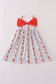 Apple Print Bow Dress