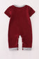 Maroon Mississippi Embroidery Romper