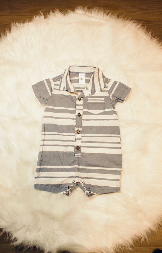 Carter's 12m Button Up Shorts Romper with Pockets