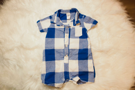 Carter's 12M Shorts Button Up Romper with Pocket