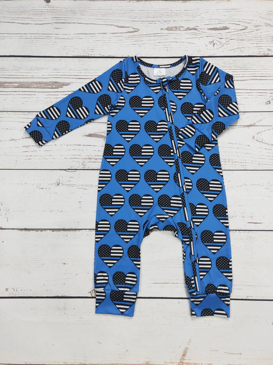 Baby Boy Back The Blue Zipper Sleeper