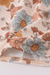 Khaki Deer Embroidery Floral Dress