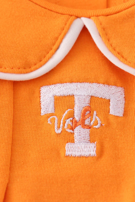Orange Tennessee Go Vols Embroidery Bloomer Set