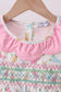 Pink Bunny Smocked Ruffle Shorts Set