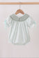 Sage He Is Risen Smocked Gingham Bubble