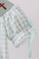 Sage He Is Risen Smocked Gingham Bubble