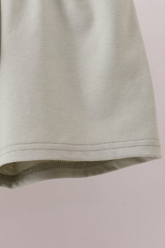 Lamb of God Applique Plaid Shorts Set