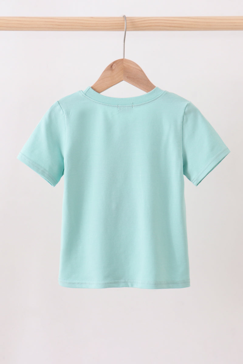 Blue He Is Risen Embroidery Top