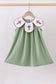 Green Camouflage Cross Applique Dress
