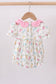 Pink Bunny Smocked Ruffle Bubble